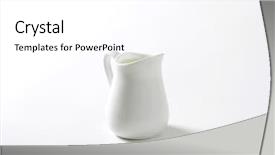  Presentation with cow milk - Presentation theme consisting of liter of organic milk background and a white colored foreground