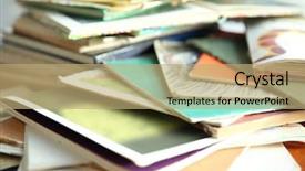  Presentation with magazines - Presentation consisting of literary - books and magazines background close background and a coral colored foreground