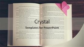  Presentation with heart book - Slides having literary form - heart bookmark for book background and a soft green colored foreground