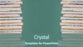  Presentation with children literature - Audience pleasing slides consisting of tall stack of children's backdrop and a  colored foreground