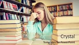  Presentation with literature - Colorful PPT theme enhanced with literature and school concept - bore backdrop and a  colored foreground