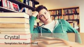  Presentation with literature - Audience pleasing PPT layouts consisting of literature and school concept - bore backdrop and a lemonade colored foreground