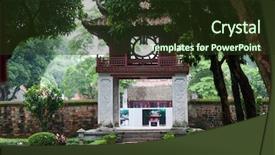  Presentation with history vietnam - PPT theme consisting of literature in hanoi vietnam background and a tawny brown colored foreground