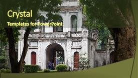  Presentation with history vietnam - PPT layouts featuring literature in hanoi vietnam background and a tawny brown colored foreground