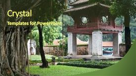  Presentation with vietnam hanoi - Theme having literature in hanoi vietnam background and a tawny brown colored foreground