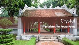  Presentation with history vietnam - Colorful PPT theme enhanced with literature in hanoi vietnam backdrop and a tawny brown colored foreground