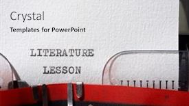  Presentation with literature - Presentation design with literature-lesson-text-written background and a white colored foreground