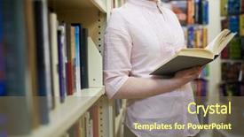  Presentation with lover - Colorful PPT theme enhanced with literature lover backdrop and a violet colored foreground