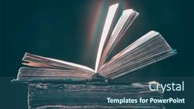  Presentation with old book - Theme with literature-reading-concept-old-open background and a ocean colored foreground