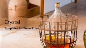  Presentation with floor care and cleaning services - PPT theme consisting of literview - carboy with some beverage stands background and a  colored foreground