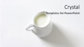  Presentation with ceramic - Colorful theme enhanced with literview - overhead view of ceramic pitcher backdrop and a sky blue colored foreground