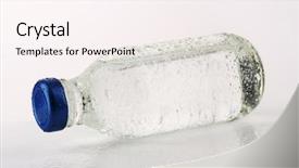  Presentation with water bottle - Colorful PPT layouts enhanced with literview - side view of glass bottle backdrop and a pink colored foreground