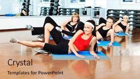  Presentation with black women support group - Slide deck enhanced with lith - group of young women background and a coral colored foreground