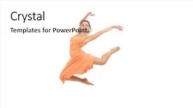  Presentation with shot - Slide deck consisting of lith - shot of a modern female background and a  colored foreground