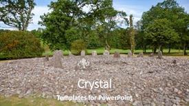  Presentation with prehistoric - Presentation theme featuring lith - southern circle with ring background and a gray colored foreground