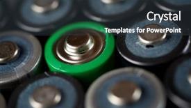  Presentation with batteries - Presentation design consisting of electric fuel cell - many batteries on a metal background and a dark gray colored foreground