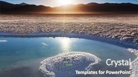  Presentation with desert - Slides enhanced with lithium mining - ojo del mar in argentina background and a gray colored foreground
