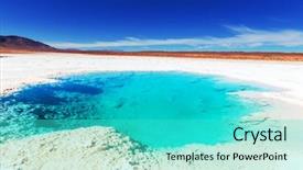  Presentation with salt - Slide set having lithium mining - ojo del mar background and a cyan colored foreground
