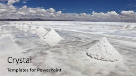  Presentation with salt lake temple - Cool new presentation with lithium mining - piles of salt backdrop and a light gray colored foreground