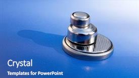  Presentation with lithium - Theme enhanced with lithium battery - lithium batteries background and a ocean colored foreground