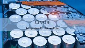  Presentation with electric car battery - PPT theme having lithium-battery-pack-module background and a  colored foreground