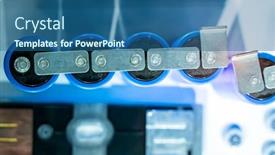  Presentation with ion - PPT theme with lithium-ion-industrial-high-current background and a ocean colored foreground