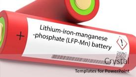  Presentation with high standards - Presentation theme having lithium-iron-manganese-phosphate-lfp background and a coral colored foreground