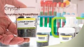  Presentation with chemical plastic - Presentation design featuring lithium-lithium-content-in-soil background and a coral colored foreground