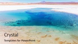  Presentation with lithium - PPT theme with lithium mining - ojo del mar in argentina background and a  colored foreground