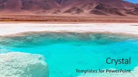  Presentation with garita del diablo - Slides featuring lithium mining - ojo del mar in argentina background and a  colored foreground