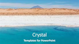  Presentation with salt - Slide deck consisting of lithium mining - ojo del mar background and a  colored foreground
