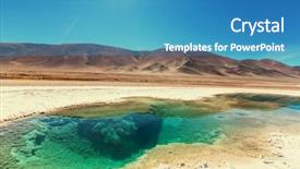  Presentation with oil rig desert - Presentation consisting of lithium mining - ojo del mar background and a  colored foreground