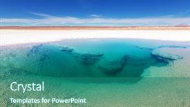  Presentation with salt - Colorful slide set enhanced with lithium mining - ojo del mar backdrop and a  colored foreground