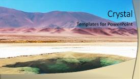  Presentation with salt evaporation ponds on gozo - Slide deck having lithium mining - ojo del mar background and a  colored foreground