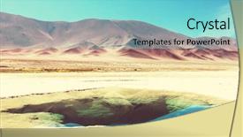  Presentation with salt - Presentation theme featuring lithium mining - ojo del mar background and a  colored foreground