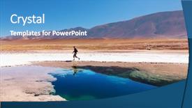  Presentation with salt - Slide deck consisting of lithium mining - ojo del mar background and a  colored foreground