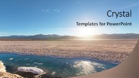  Presentation with salt - Audience pleasing theme consisting of lithium mining - ojo del mar backdrop and a  colored foreground