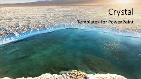  Presentation with salt - Slide deck enhanced with lithium mining - ojo del mar background and a  colored foreground