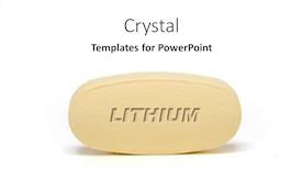  Presentation with lithium - Presentation design enhanced with lithium-pharmaceutical-medicine-pills-tablet background and a white colored foreground