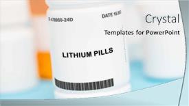  Presentation with bipolar disorder - Presentation theme consisting of lithium-pills-refer background and a white colored foreground