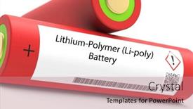  Presentation with lithium ion - PPT theme enhanced with lithium-polymer-li-poly-battery background and a coral colored foreground