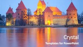  Presentation with cultural center - Beautiful presentation design featuring lithuania trakai - november 17 2014 backdrop and a coral colored foreground