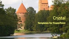  Presentation with europe history - Audience pleasing PPT theme consisting of lithuania trakai castle europe backdrop and a  colored foreground