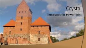  Presentation with history - Slide set having lithuania trakai castle background and a  colored foreground