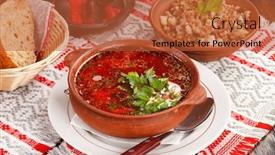  Presentation with national - Colorful slide set enhanced with colorful towers and buildings at the harbor in nassau in the bahamas backdrop and a sky blue colored foreground.