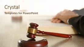  Presentation with reading table - Colorful slide deck enhanced with litigation hold - judge reading book at wooden backdrop and a cream colored foreground