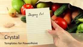  Presentation with fruits and vegetables - Theme having liting backgroud - heap of fruits and vegetables background and a lemonade colored foreground