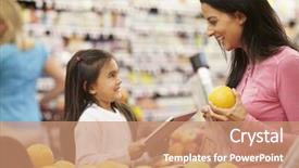  Presentation with calamansi fruit - Slides enhanced with liting backgroud - mother and daughter at fruit background and a coral colored foreground