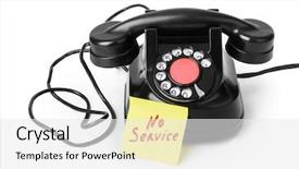  Presentation with telephone - PPT layouts having liting backgroud - vintage telephone and paper no background and a white colored foreground