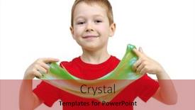  Presentation with play - Slide set consisting of litlle-boy-play-with-slime background and a crimson colored foreground